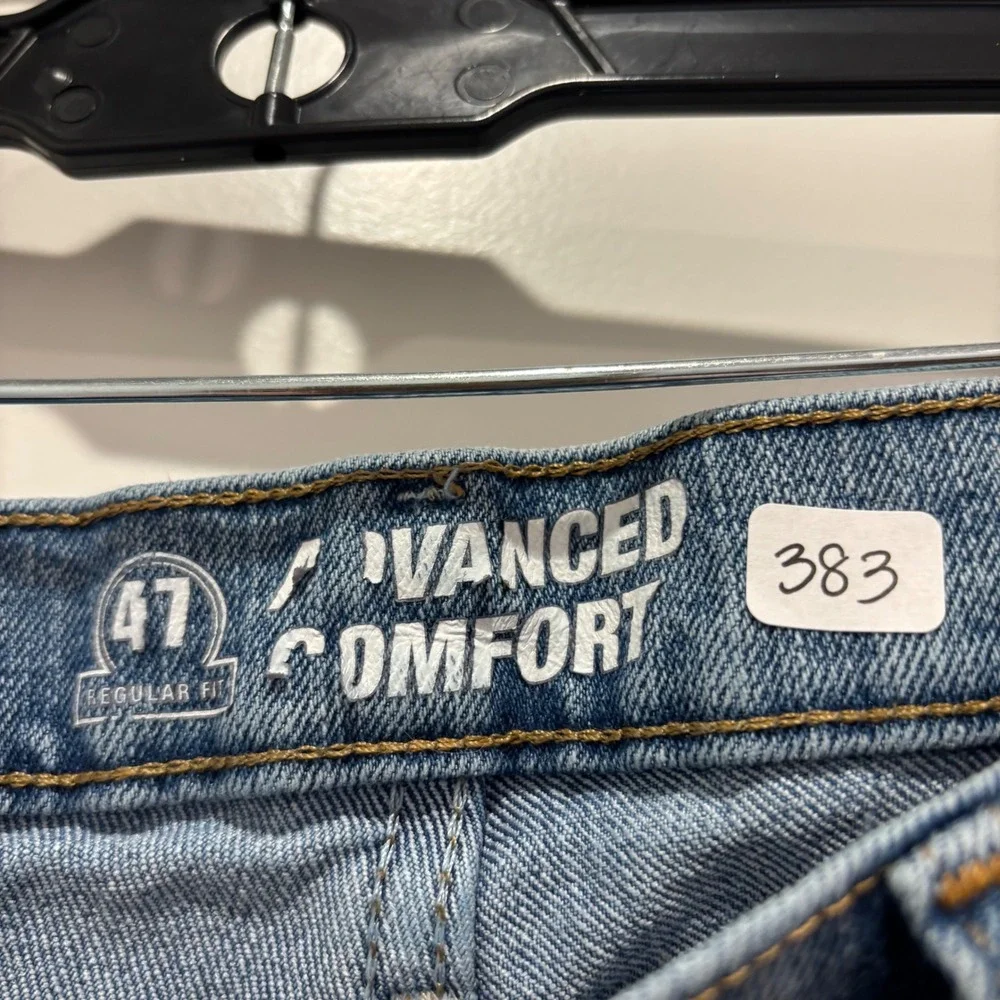 Wrangler 47 Advanced Comfort Regular Fit Jeans‎ Mens 34x32 Blue Denim 1047MACSB